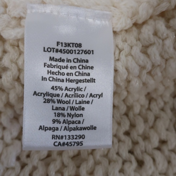 Rachel Zoe Sweater Micah Ivory Cable Knit - Picture 8 of 8